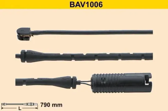 Warnkontakt, Bremsbelagverschleiß Vorderachse BARUM BAV1006 Bild Warnkontakt, Bremsbelagverschleiß Vorderachse BARUM BAV1006