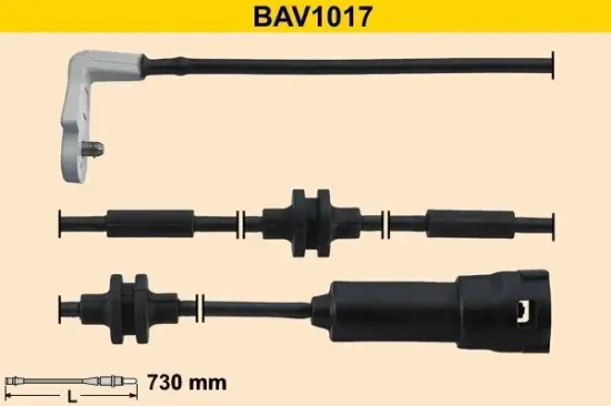 Warnkontakt, Bremsbelagverschleiß BARUM BAV1017 Bild Warnkontakt, Bremsbelagverschleiß BARUM BAV1017