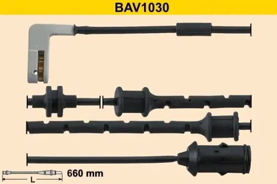 Warnkontakt, Bremsbelagverschleiß Vorderachse BARUM BAV1030 Bild Warnkontakt, Bremsbelagverschleiß Vorderachse BARUM BAV1030