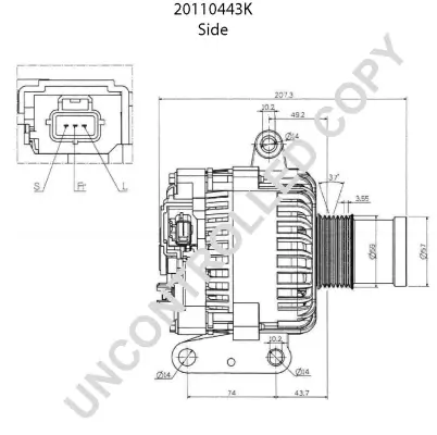 Generator 12 V BOM-Prestolite 20110443K Bild Generator 12 V BOM-Prestolite 20110443K