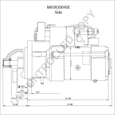 Starter 24 V 5 kW BOM-Prestolite M93R3004SE Bild Starter 24 V 5 kW BOM-Prestolite M93R3004SE