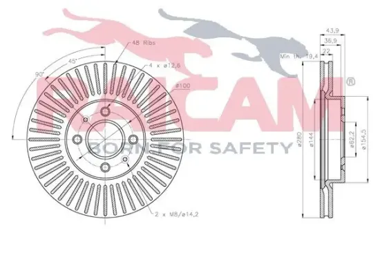 Bremsscheibe Vorderachse RAICAM RD01303 Bild Bremsscheibe Vorderachse RAICAM RD01303