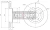 Bremsscheibe Vorderachse MAXGEAR 19-2323 Bild Bremsscheibe Vorderachse MAXGEAR 19-2323