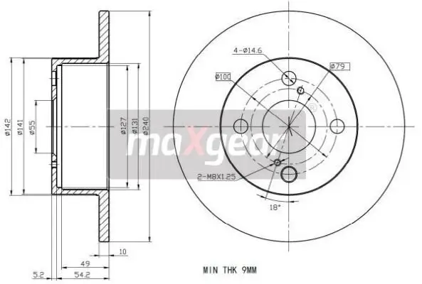 Bremsscheibe MAXGEAR 19-2344