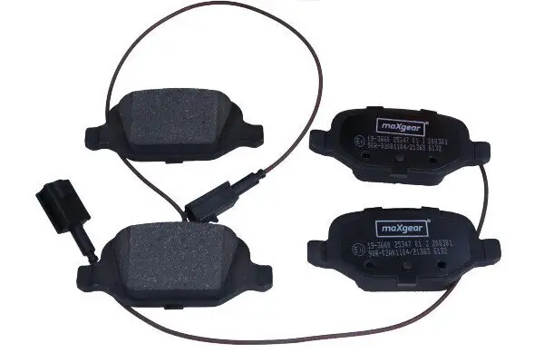 Bremsbelagsatz, Scheibenbremse Hinterachse MAXGEAR 19-3660