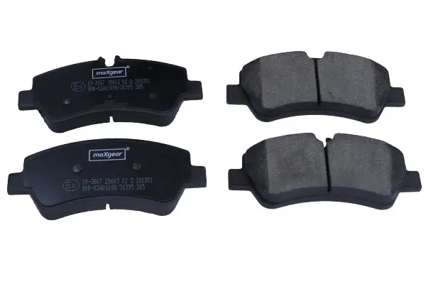 Bremsbelagsatz, Scheibenbremse Hinterachse MAXGEAR 19-3667