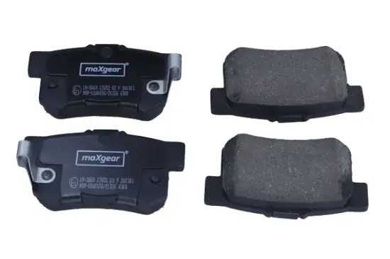 Bremsbelagsatz, Scheibenbremse Hinterachse MAXGEAR 19-3669 Bild Bremsbelagsatz, Scheibenbremse Hinterachse MAXGEAR 19-3669