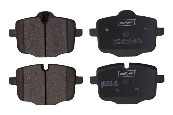 Bremsbelagsatz, Scheibenbremse Hinterachse MAXGEAR 19-2905