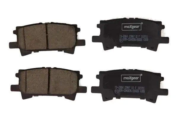 Bremsbelagsatz, Scheibenbremse Hinterachse MAXGEAR 19-2884