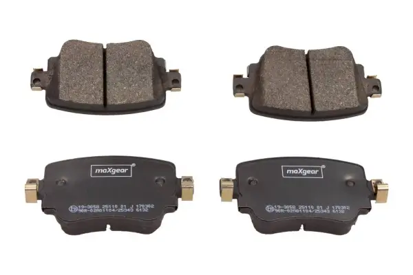 Bremsbelagsatz, Scheibenbremse Hinterachse MAXGEAR 19-3058