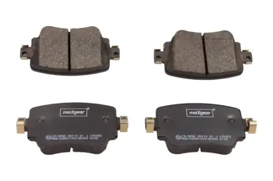 Bremsbelagsatz, Scheibenbremse Hinterachse MAXGEAR 19-3058 Bild Bremsbelagsatz, Scheibenbremse Hinterachse MAXGEAR 19-3058