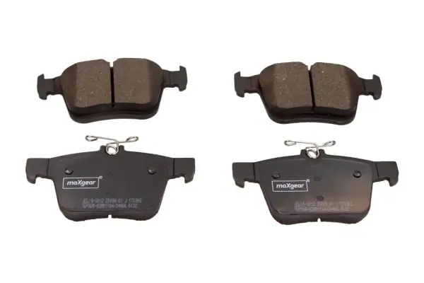 Bremsbelagsatz, Scheibenbremse Hinterachse MAXGEAR 19-3012