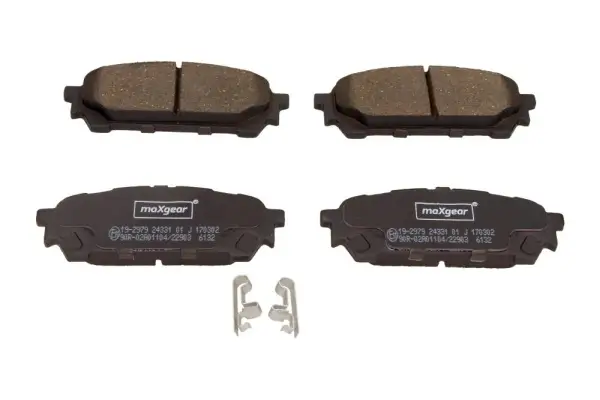 Bremsbelagsatz, Scheibenbremse Hinterachse MAXGEAR 19-2979