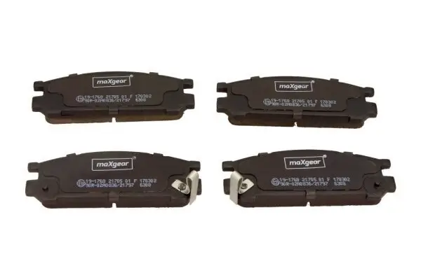 Bremsbelagsatz, Scheibenbremse Hinterachse MAXGEAR 19-1768