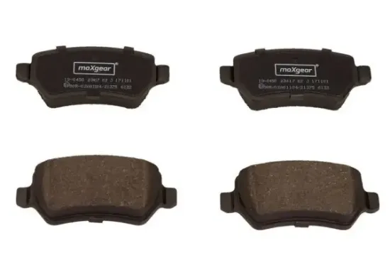 Bremsbelagsatz, Scheibenbremse Hinterachse MAXGEAR 19-0450 Bild Bremsbelagsatz, Scheibenbremse Hinterachse MAXGEAR 19-0450