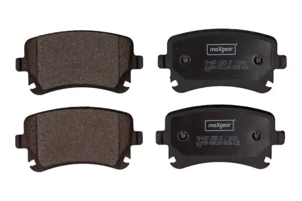 Bremsbelagsatz, Scheibenbremse Hinterachse MAXGEAR 19-0497