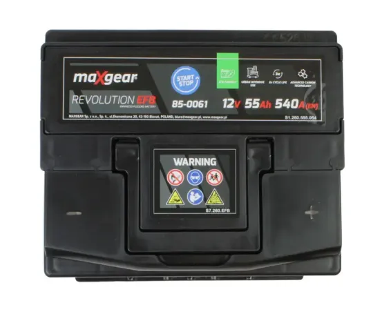 Starterbatterie 12 V 55 Ah MAXGEAR 85-0061 Bild Starterbatterie 12 V 55 Ah MAXGEAR 85-0061