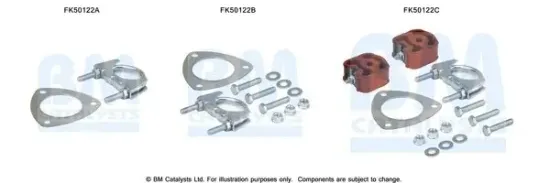 Montagesatz, Abgasrohr BM CATALYSTS FK50122 Bild Montagesatz, Abgasrohr BM CATALYSTS FK50122