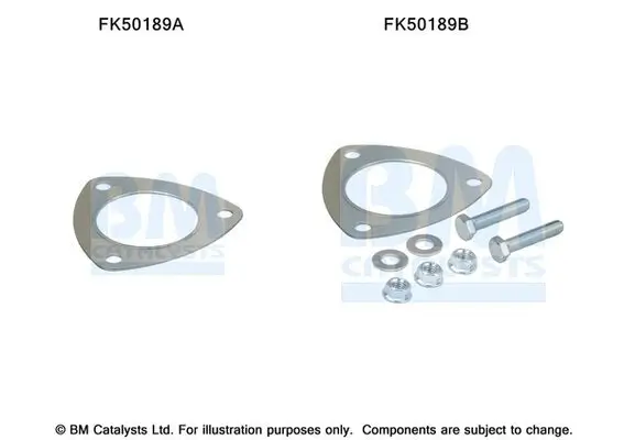 Montagesatz, Abgasrohr BM CATALYSTS FK50189