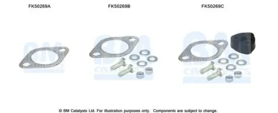 Montagesatz, Abgasrohr BM CATALYSTS FK50269 Bild Montagesatz, Abgasrohr BM CATALYSTS FK50269