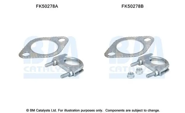 Montagesatz, Abgasrohr BM CATALYSTS FK50278