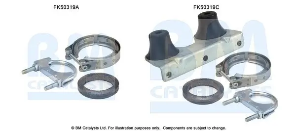 Montagesatz, Abgasrohr BM CATALYSTS FK50319