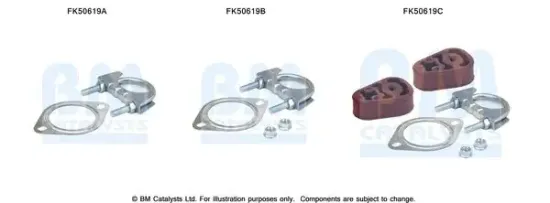 Montagesatz, Abgasrohr BM CATALYSTS FK50619 Bild Montagesatz, Abgasrohr BM CATALYSTS FK50619