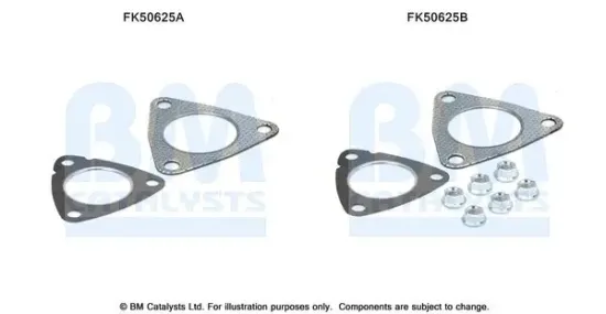 Montagesatz, Abgasrohr BM CATALYSTS FK50625 Bild Montagesatz, Abgasrohr BM CATALYSTS FK50625