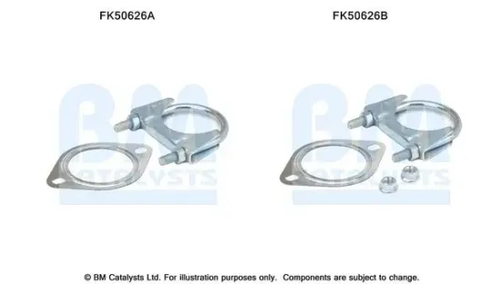 Montagesatz, Abgasrohr BM CATALYSTS FK50626 Bild Montagesatz, Abgasrohr BM CATALYSTS FK50626