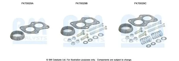 Montagesatz, Abgasrohr BM CATALYSTS FK70029