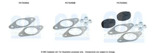 Montagesatz, Abgasrohr BM CATALYSTS FK70399 Bild Montagesatz, Abgasrohr BM CATALYSTS FK70399