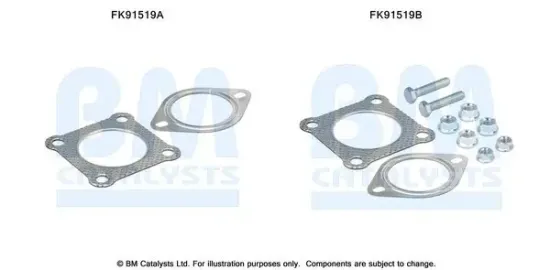 Montagesatz, Katalysator BM CATALYSTS FK91519 Bild Montagesatz, Katalysator BM CATALYSTS FK91519