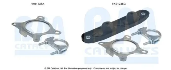 Montagesatz, Katalysator BM CATALYSTS FK91735 Bild Montagesatz, Katalysator BM CATALYSTS FK91735