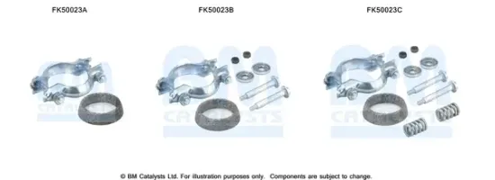 Montagesatz, Abgasrohr BM CATALYSTS FK50023 Bild Montagesatz, Abgasrohr BM CATALYSTS FK50023