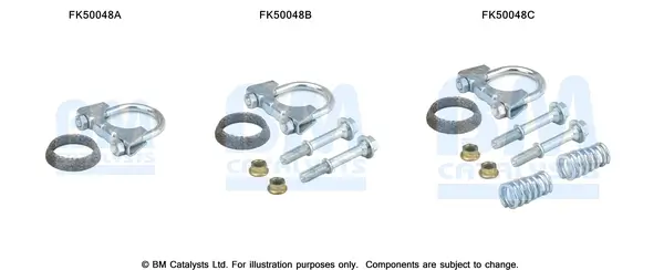 Montagesatz, Abgasrohr BM CATALYSTS FK50048