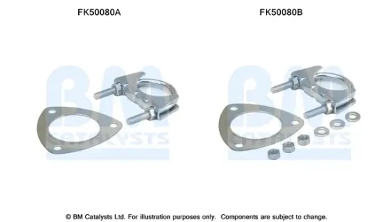 Montagesatz, Abgasrohr BM CATALYSTS FK50080 Bild Montagesatz, Abgasrohr BM CATALYSTS FK50080