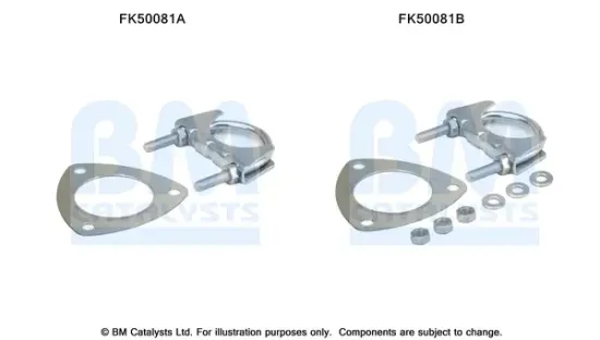 Montagesatz, Abgasrohr BM CATALYSTS FK50081 Bild Montagesatz, Abgasrohr BM CATALYSTS FK50081