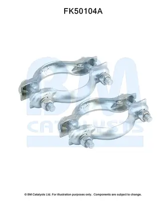 Montagesatz, Abgasrohr BM CATALYSTS FK50104
