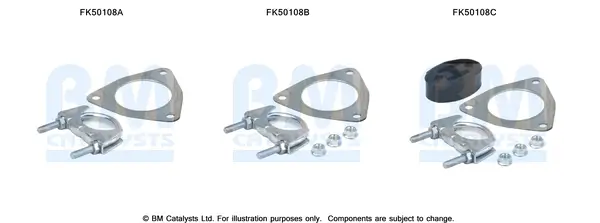 Montagesatz, Abgasrohr BM CATALYSTS FK50108