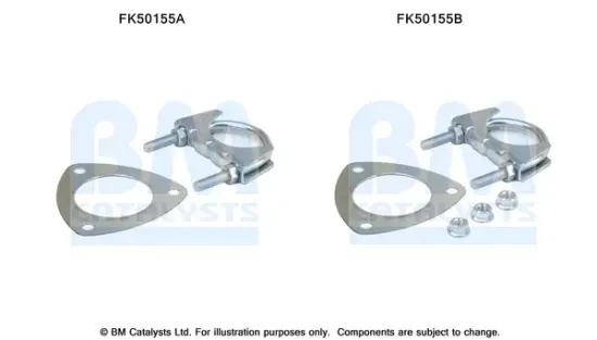 Montagesatz, Abgasrohr BM CATALYSTS FK50155 Bild Montagesatz, Abgasrohr BM CATALYSTS FK50155
