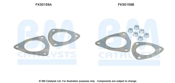 Montagesatz, Abgasrohr BM CATALYSTS FK50159