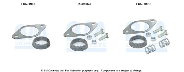 Montagesatz, Abgasrohr BM CATALYSTS FK50196