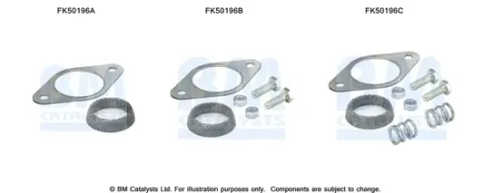 Montagesatz, Abgasrohr BM CATALYSTS FK50196 Bild Montagesatz, Abgasrohr BM CATALYSTS FK50196