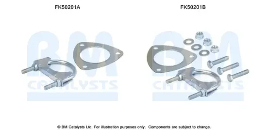 Montagesatz, Abgasrohr BM CATALYSTS FK50201 Bild Montagesatz, Abgasrohr BM CATALYSTS FK50201