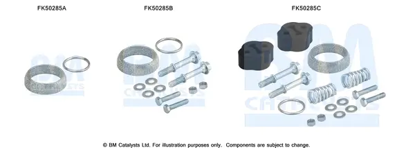 Montagesatz, Abgasrohr BM CATALYSTS FK50285