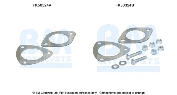 Montagesatz, Abgasrohr BM CATALYSTS FK50324