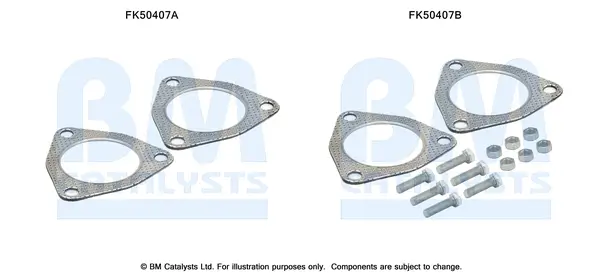 Montagesatz, Abgasrohr BM CATALYSTS FK50407