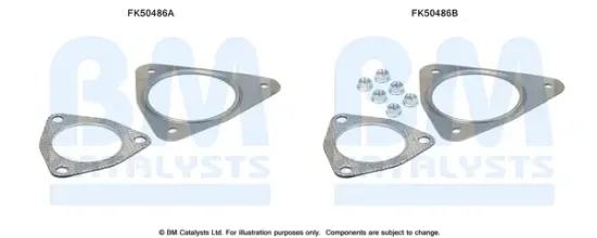 Montagesatz, Abgasrohr BM CATALYSTS FK50486 Bild Montagesatz, Abgasrohr BM CATALYSTS FK50486