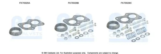 Montagesatz, Abgasrohr BM CATALYSTS FK70029 Bild Montagesatz, Abgasrohr BM CATALYSTS FK70029