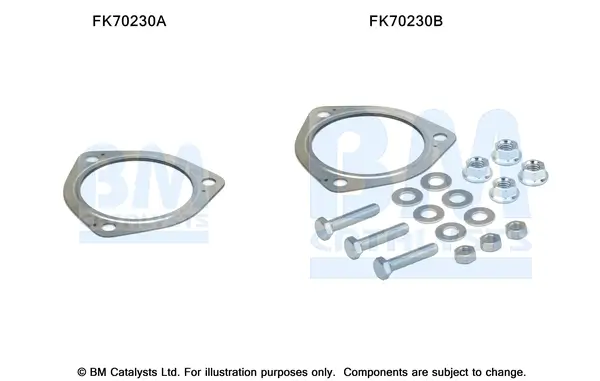 Montagesatz, Abgasrohr BM CATALYSTS FK70230